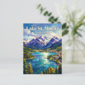 Carte Postale Lac de Saint-Moritz Suisse (Debout devant)
