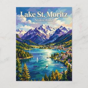 Carte Postale Lac de Saint-Moritz Suisse