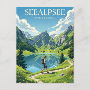 Carte Postale Lac de Seealp Suisse