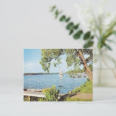 Carte Postale Lac d'été vintage (Debout devant)