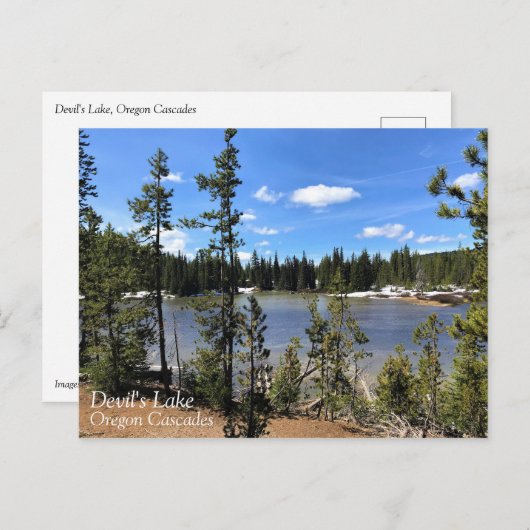 Carte Postale Lac Devil, Oregon (Devant / Derrière)