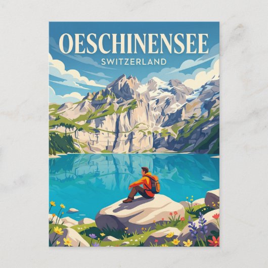 Carte Postale Lac d'Oeschinen Suisse (Devant)