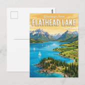 Carte Postale Lac Flathead Montana (Devant / Derrière)