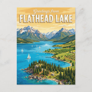 Carte Postale Lac Flathead Montana