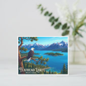 Carte Postale Lac Flathead Polson USA (Debout devant)