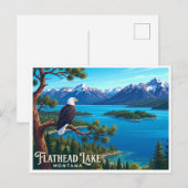 Carte Postale Lac Flathead Polson USA (Devant / Derrière)