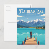 Carte Postale Lac Flathead USA (Devant / Derrière)