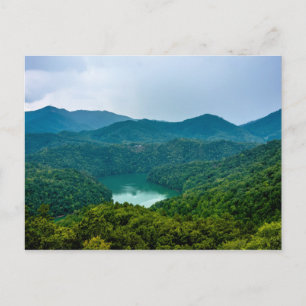 Carte Postale lac fontana aerial grande montagne fumée nord ca