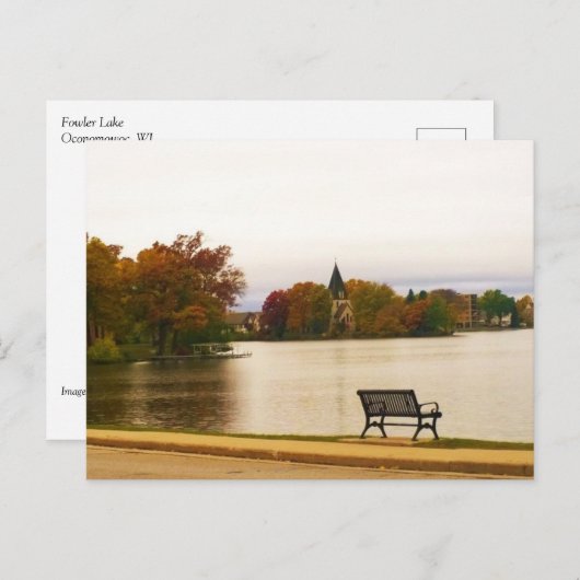 Carte Postale Lac Fowler en automne, WI (Devant / Derrière)