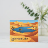 Carte Postale Lac Gaberoun Libye (Debout devant)