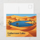 Carte Postale Lac Gaberoun Libye (Devant / Derrière)