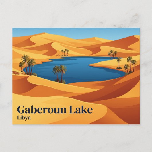 Carte Postale Lac Gaberoun Libye (Devant)