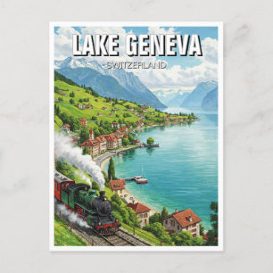 Carte Postale Lac Genève Suisse Voyage