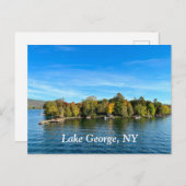 Carte Postale Lac George New York (Devant / Derrière)