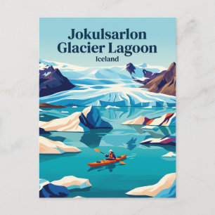 Carte Postale Lac glaciaire de Jokulsarlon en Islande