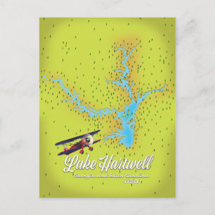 Carte Postale lac Hartwell Géorgie et Caroline du Sud États-Unis