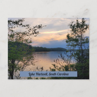 Carte Postale Lac Hartwell Sud Carolina Mountain Lac Sunset