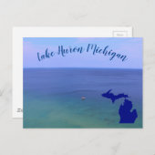 Carte Postale Lac Huron Michigan (Devant / Derrière)