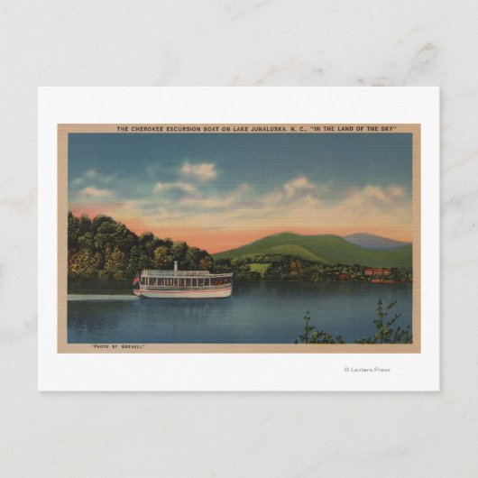 Carte Postale Lac Junaluska, NC - Vue du Cherokee Boat (Devant)