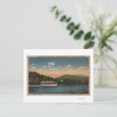 Carte Postale Lac Junaluska, NC - Vue du Cherokee Boat (Debout devant)