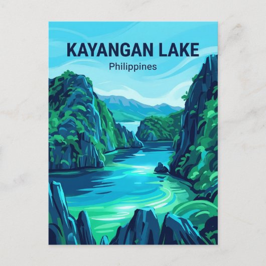 Carte Postale Lac Kayangan Philippines (Devant)