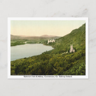 Carte Postale Lac Kylemore & Abbaye, Connemara, Galway Irlande