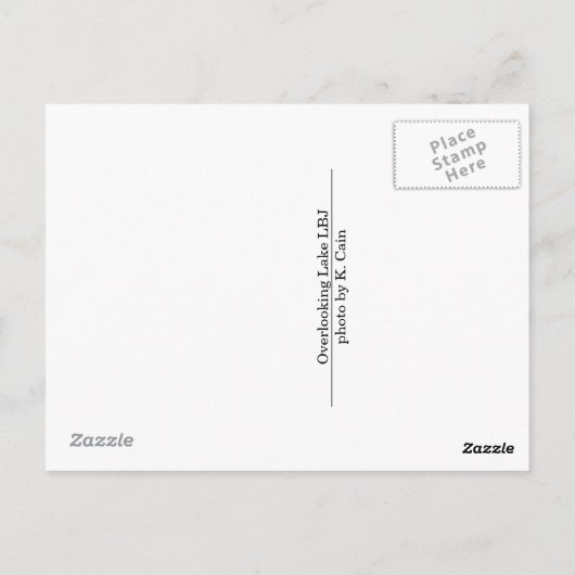 Carte Postale Lac LBJ (Dos)