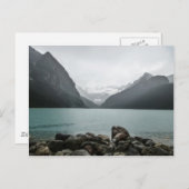 Carte Postale Lac Louise sous la pluie (Devant / Derrière)