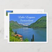CARTE POSTALE LAC LUGANO, SUISSE (Devant / Derrière)