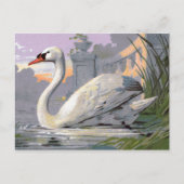 Carte Postale Lac Lugano Swan (Devant)
