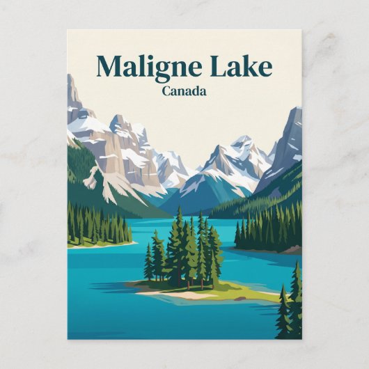 Carte Postale Lac Maligne Canada (Devant)