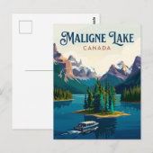 Carte Postale Lac Maligne Canada (Devant / Derrière)