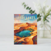 Carte Postale Lac Mandara, Mer de sable d'Ubari Libye (Debout devant)