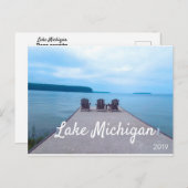 Carte Postale Lac Michigan dans le comté de Door en 2019 (Devant / Derrière)