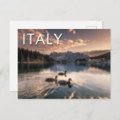 Carte Postale Lac Misurina|Dolomites, Italie (Devant / Derrière)