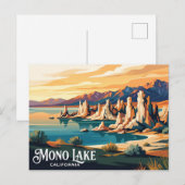 Carte Postale Lac Mono USA (Devant / Derrière)