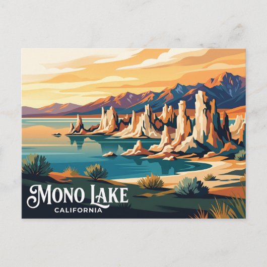 Carte Postale Lac Mono USA (Devant)