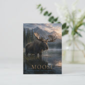 Carte Postale Lac Moose Mountain ANIMAUX (Debout devant)