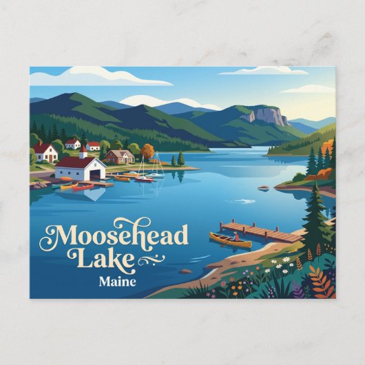 Carte Postale Lac Moosehead Maine (Devant)