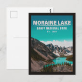 Carte Postale Lac Moraine Alberta Parc national du Canada Banff (Devant / Derrière)