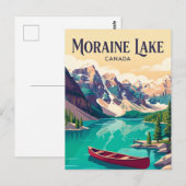 Carte Postale Lac Moraine Canada (Devant / Derrière)