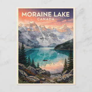 Carte Postale Lac Moraine Canada Vintage