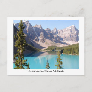 Carte Postale Lac Moraine / Parc national Banff, Canada.