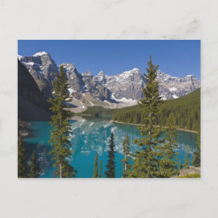 Carte Postale Lac Moraine, Rocheuses canadiennes, Alberta, Canad