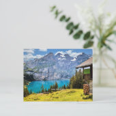 Carte Postale Lac Oeschinen, Suisse (Debout devant)