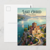 Carte Postale Lac Ohrid N. Macédoine (Devant / Derrière)