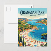 Carte Postale Lac Okanagan Canada (Devant / Derrière)