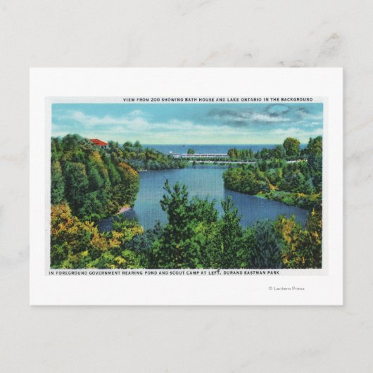 Carte Postale Lac Ontario et Durand Eastman Park (Devant)
