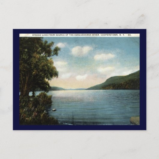 Carte Postale Lac Otsego, Cooperstown NY 1922 Vintage (Devant)