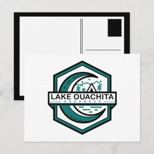 Carte Postale LAC OUACHITA arkansas lune hexa